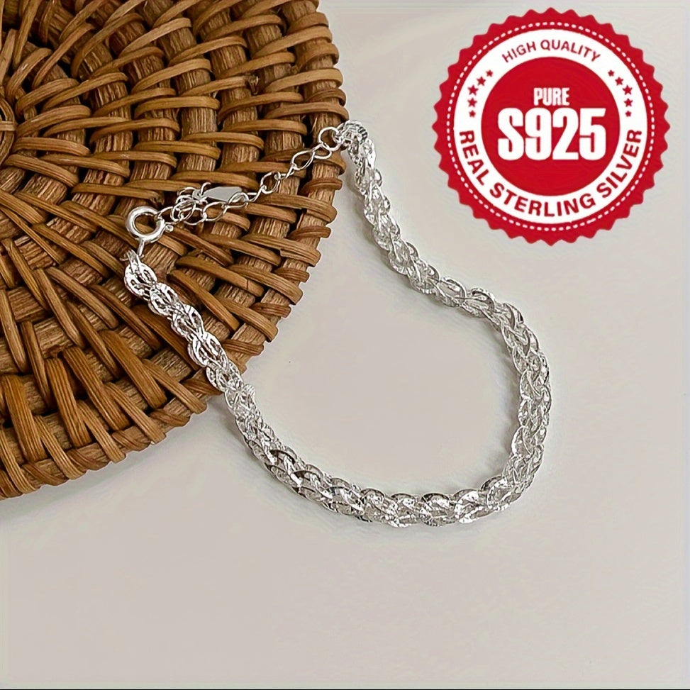 925 Silver Glitter Phoenix Tail Bracelet Hypoallergenic Hand Chain Jewelry For Women